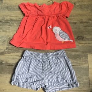 Dark coral set from Carters 6 months